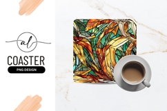 Floral Stained Glass Art Background Texture Design Product Image 1