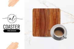 Dark Brown Wooden Texture For Square Coaster Product Image 1