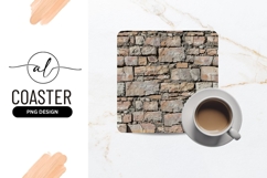 Stone Wall Seamless Texture Square Coaster Png Product Image 1