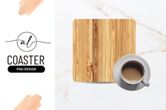 Light Brown Wooden Planks Square Coaster Png Product Image 1