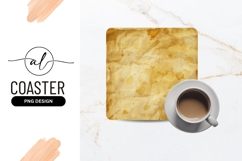 Crumpled Distressed Paper Texture For Square Coaster Png Product Image 1