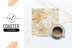 Distressed Brown Paper Texture Square Coaster Png Product Image 1