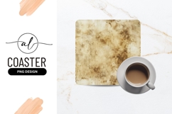 Distressed Brown Paper Texture Square Coaster Png Product Image 1