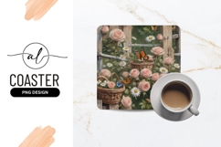 Roses Daisies And Butterflies Garden Artwork Product Image 1