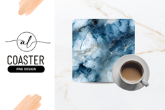 Abstract Blue and White Marble Texture with Gold Veins Product Image 1