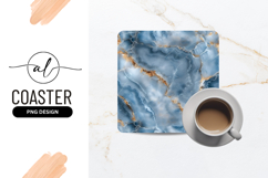 Blue and Gold Marble Texture with Veins and Swirls Abstract Product Image 1