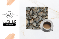 Overhead View of Gray and Brown Rocks and Pebbles Texture Product Image 1