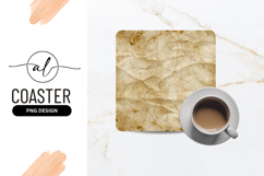 Crumpled Beige Paper Texture with Brown Stains and Cracks Product Image 1