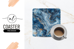 Abstract Blue and Gold Marble Texture Swirls Product Image 1
