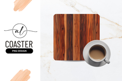 Textured Wood Plank Background Square Coaster Png Product Image 1
