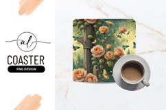 Roses And Butterflies Garden Delight Painting Product Image 1