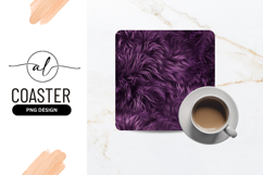 Abstract Purple Fur Texture Background Square Coaster Product Image 1