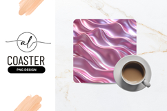Abstract Pink Metallic Wavy Background Product Image 1