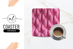 Pink Braided Knit Fabric Texture Background Product Image 1