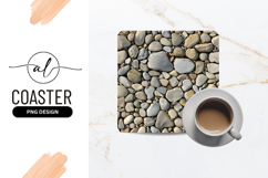 Pebble Stone Background Texture For Square Coaster Product Image 1