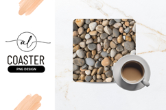 Smooth River Rocks For Square Coaster Png Product Image 1