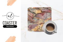 Multicolored Rock Texture For Square Coaster Png Product Image 1