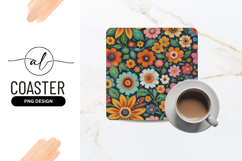 Colorful Floral Painting Flowers On Dark Background Product Image 1