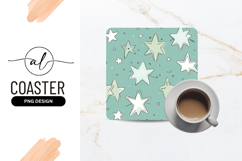 Starry Sky Seamless Pattern Mint Background Product Image 1