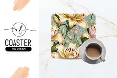 Floral Background With Lily Flowers Pattern Design Product Image 1
