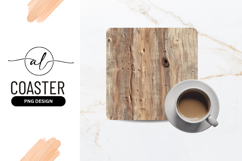 Weathered Wood Texture Square Coaster Png Product Image 1