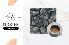 Cracked Rock Surface Texture Square Coaster Png Product Image 1
