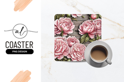 Pink Peonies On Wooden Board For Decoration Product Image 1