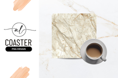 Beige Marble Texture Square Coaster Background Product Image 1