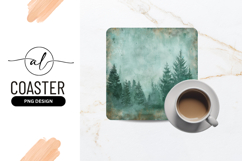 Deer In Forest Vintage Style Square Coaster Product Image 1