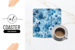 Blue Watercolor Flowers Seamless Floral Pattern Product Image 1