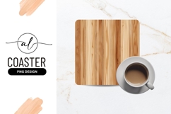 Light Wooden Planks Background Square Coaster Png Product Image 1