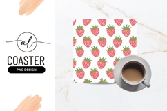 Red Strawberries with Green Leaves Pattern Product Image 1