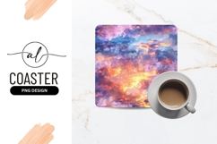 Sunset Sky with Orange Pink and Blue Clouds Product Image 1