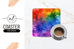 Abstract Rainbow Watercolor Texture with Blended Colors Product Image 1