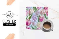 Pastel Tulip Floral Pattern with Pink Purple and White Bloom Product Image 1