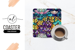 Colorful Floral Stained Glass Art Seamless Pattern Product Image 1
