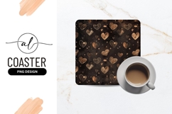 Dark Background with Gold Hearts Stars and Small Hearts Product Image 1