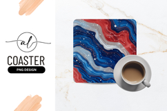 Abstract Swirling Waves in Red White and Blue Product Image 1