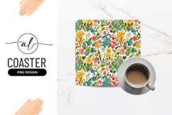 Watercolor floral pattern with yellow blue pink and white Product Image 1