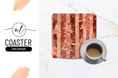 Christmas Trees Pattern with Red and White Stripes Product Image 1