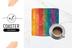 Rainbow Color Palette with Floral Patterned Vertical Stripes Product Image 1