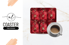 Red Christmas Gift Tags with Gold Snowflake Decorations Product Image 1
