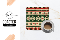Festive Christmas Pattern with Snowflakes and Geometric Product Image 1