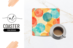 Overlapping Colorful Circles Pattern on Cream Background Product Image 1