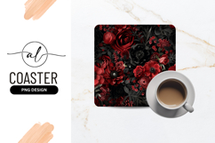 Red and Black Floral Arrangement Seamless Pattern flowers Product Image 1