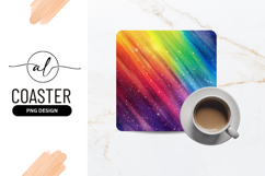 Rainbow Gradient with Glittering Sparkles Diagonal Stripes Product Image 1