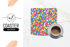 Colorful Sprinkles Pattern on Pink Background Product Image 1