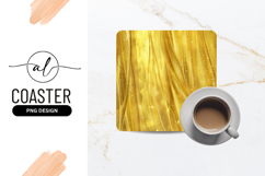Golden Fabric With Sparkles Square Coaster Product Image 1