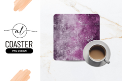Abstract Plum Textured Square Coaster Design Product Image 1
