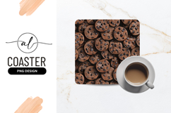 Chocolate Chip Cookies Food Sweet Square Coaster Product Image 1